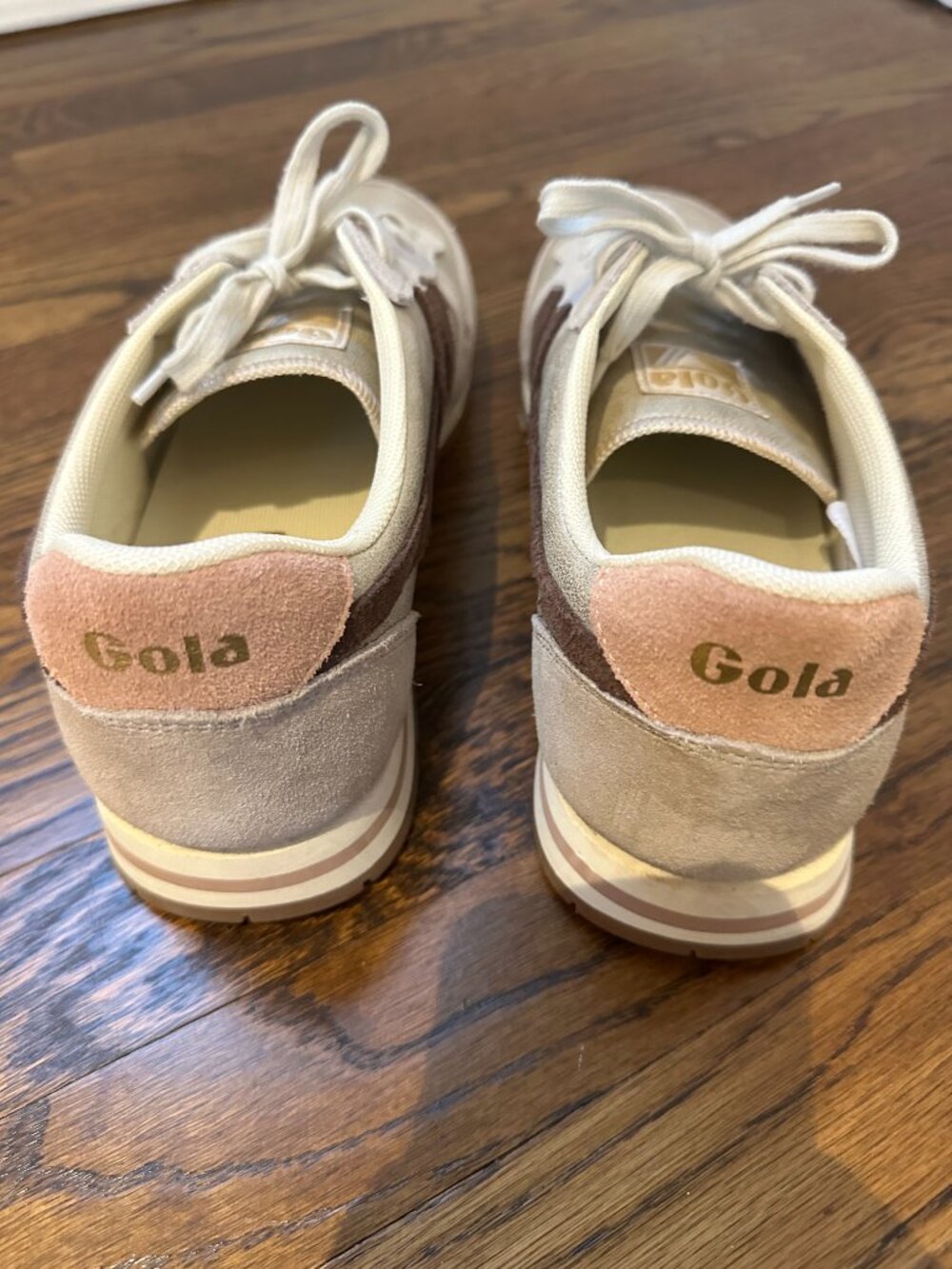 Gola Classics Women's Daytona Blaze Sneakers in Gold/Dark Brown/Cameo - Picture 7 of 11